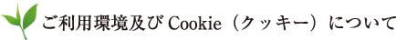 ご利用環境及びCookie（クッキー）について